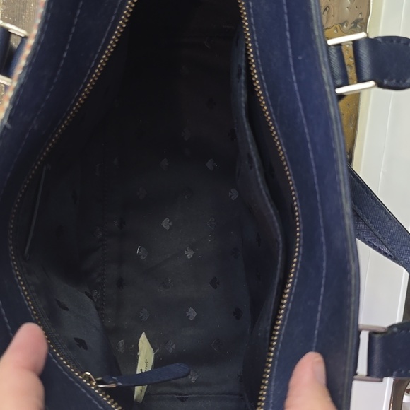 Kate Spade Navy and Colorful Striped Satchel With Crossbody Strap - Picture 5 of 7